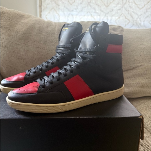 Saint Laurent SL/10H High Court Classic Red and black Size 13 US Size 46 EU - Picture 1 of 7